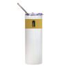20oz Glitter Sparkling Stainless Steel Skinny Tumbler with Stainless Straw Thumbnail